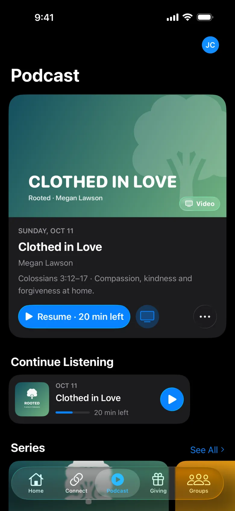 Video on demand in the member app